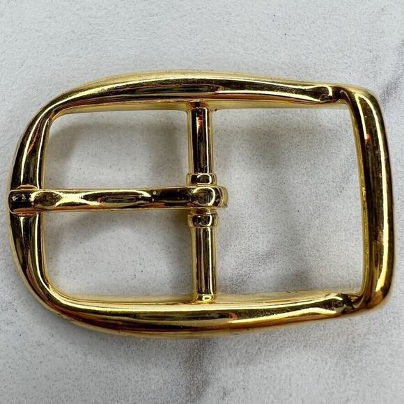 Vintage Gold Tone Simple Basic Belt Buckle for up to 1 Inch Belt - Picture 1 of 8